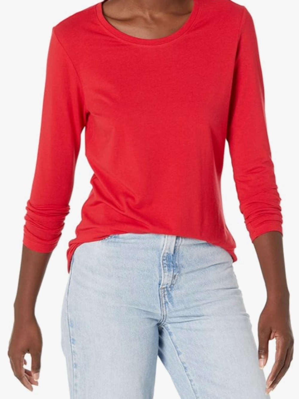 Amazon Essentials Womens Red Long Sleeved T Shirt, XL, NWT